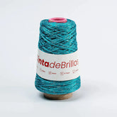 Cinta de Brillos 4mm Aguamarina/Plateado