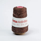 Cinta de Brillos 4mm Café/Platead