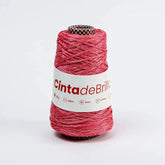 Cinta de Brillos 4mm Coral/Dorado