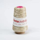 Cinta de Brillos 4mm Crema/Dorado