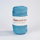 Piola de Brillos 2mm Cielo/Plateado