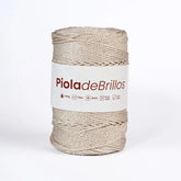 Piola de Brillos 2mm Crema/Dorado