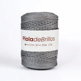 Piola de Brillos 2mm Gris/Dorado