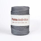 Piola de Brillos 2mm Gris/Plateado