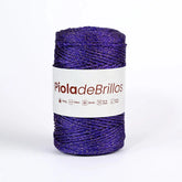 Piola de Brillos 2mm Morado/Dorado