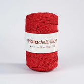 Piola de Brillos 2mm Rojo/Dorado