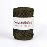 Piola de Brillos 2mm Verde Militar/Dorado