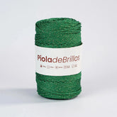 Piola de Brillos 2mm Verde/Dorado