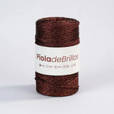 Piola de Brillos 2mm Vinotinto/Dorado