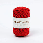 Piola Poliéster 3mm Rojo