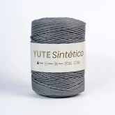 Piola Yute Sintético 3mm Gris Claro
