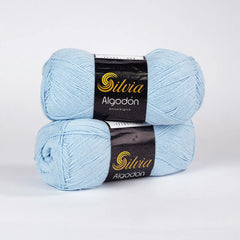 Lana Silvia Algodón Azul Ciel