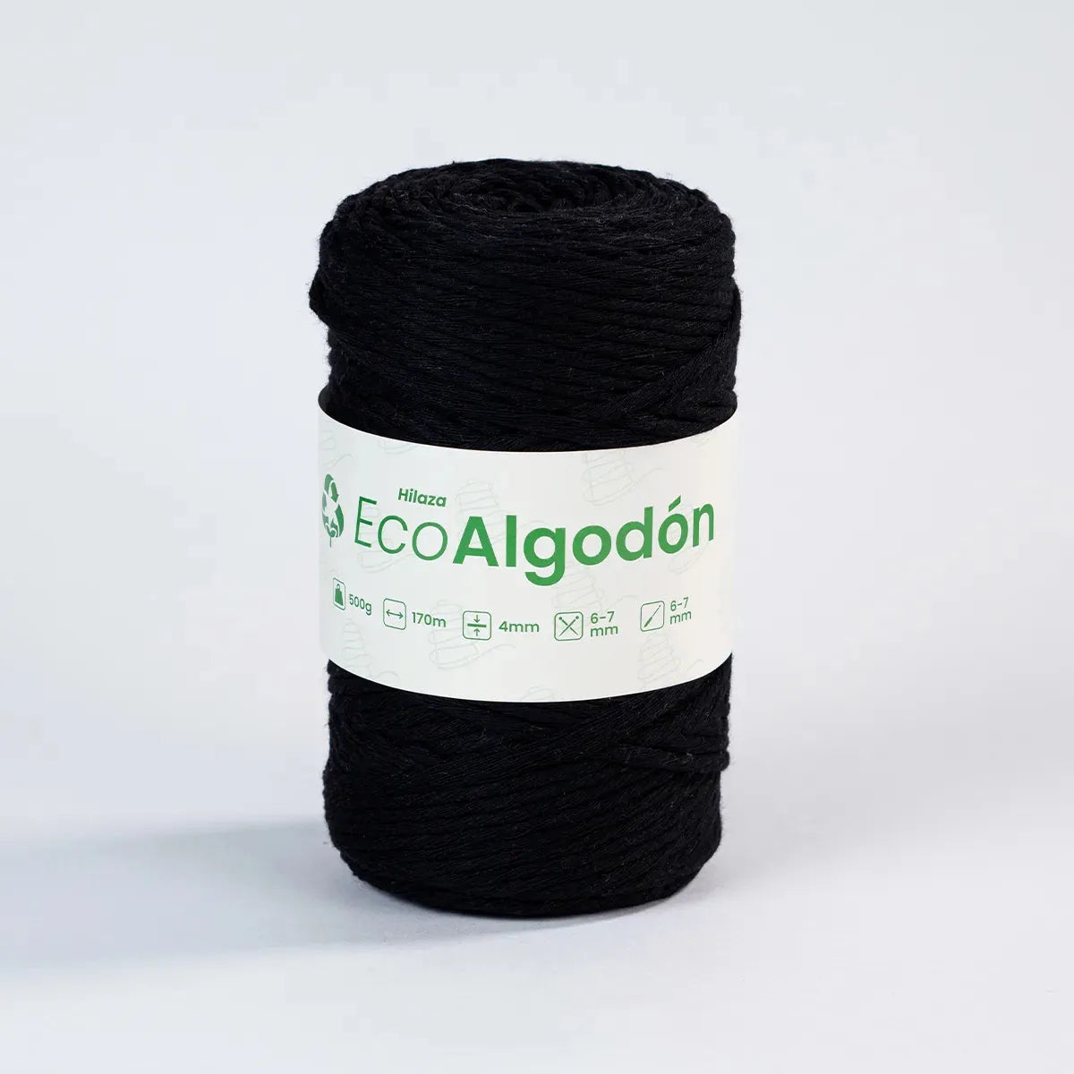 Hilaza Eco Algodón 4mm Negro