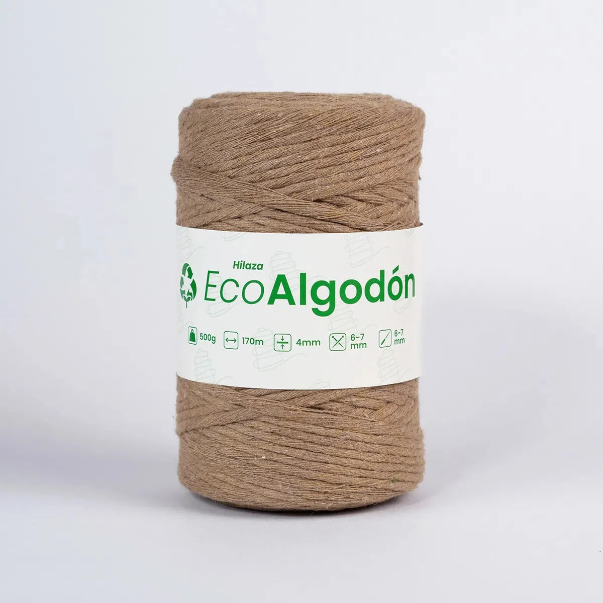 Hilaza Eco Algodón 4mm Ocre