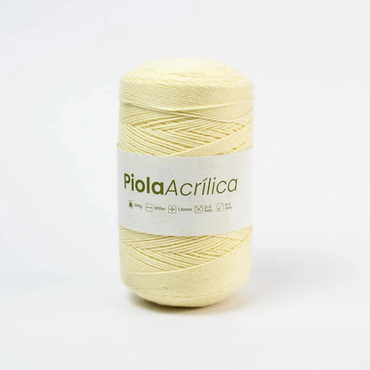 Piola Acrílica 1.5mm-2mmAmarillo Crema