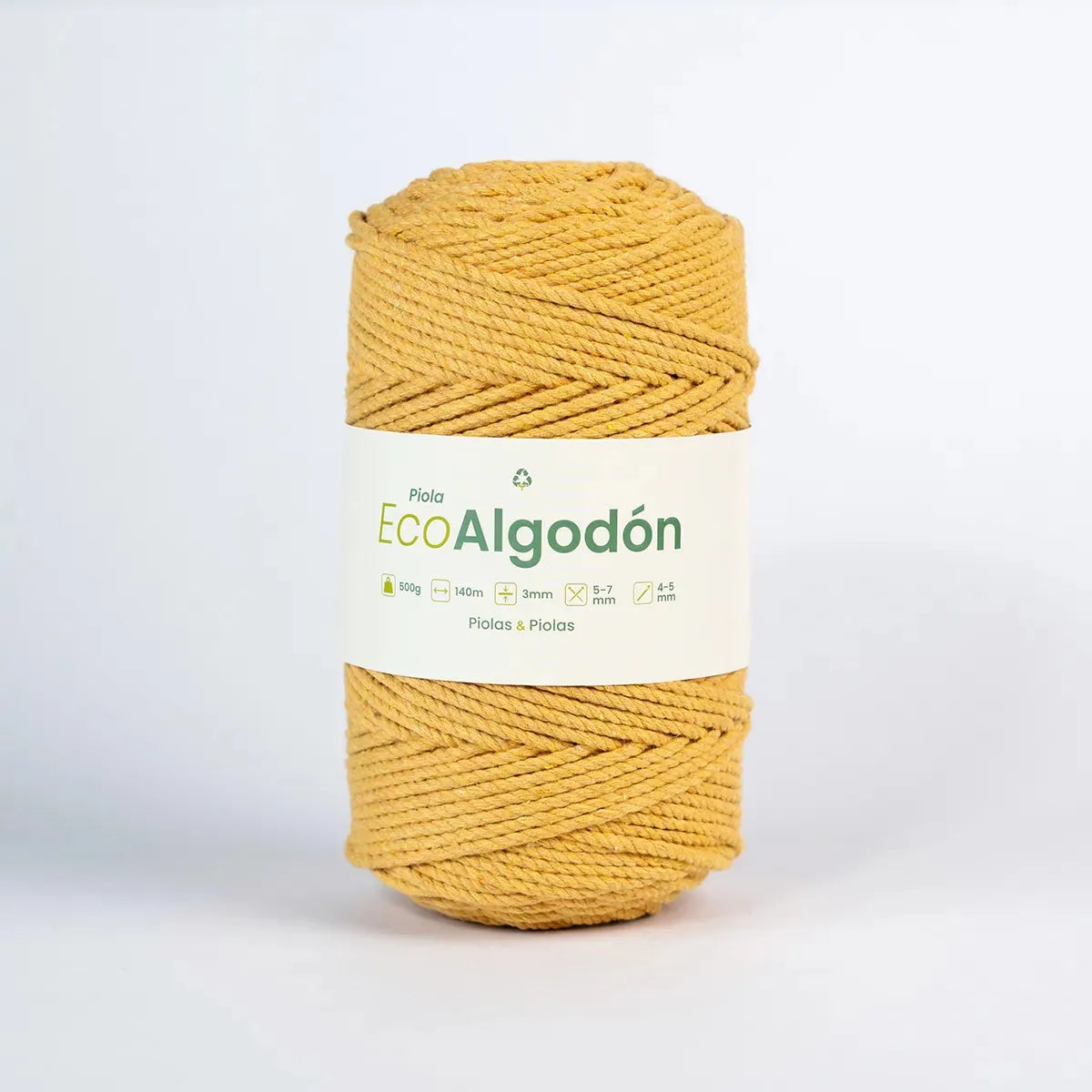 Piola Eco Algodón 3mm Azul Nube