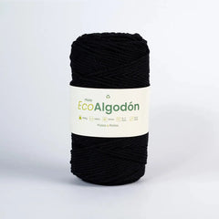 Piola Eco Algodón 3mm Negro