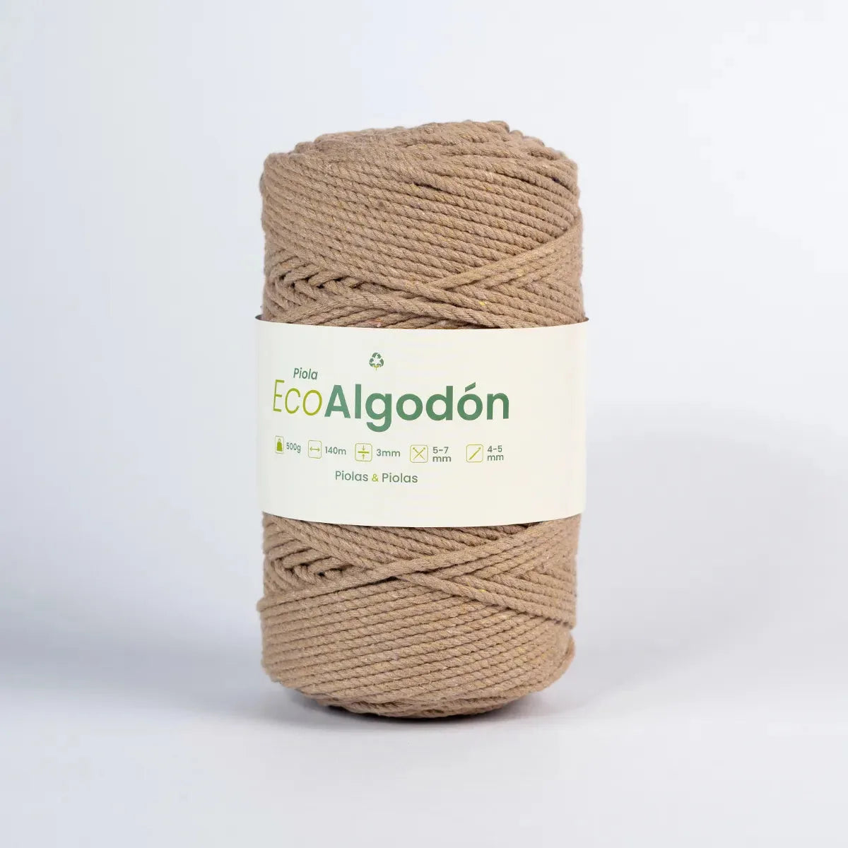 Piola Eco Algodón 3mm Ocre