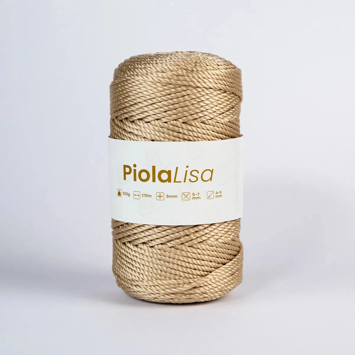Piola Lisa 3mm Dorado