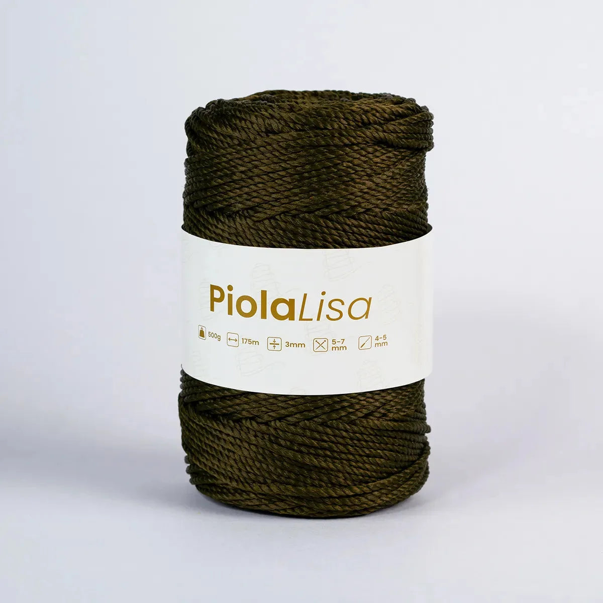 Piola Lisa 3mm Verde Militar