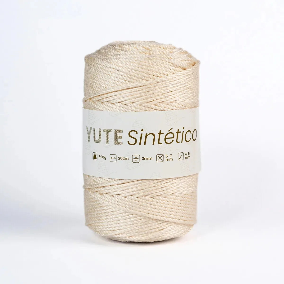 Piola Yute Sintético 3mm Vainilla